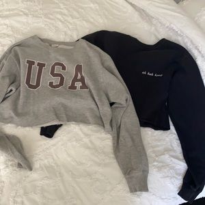 Brandy Melville Oversized Cropped Sweatshirts